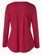 Load image into Gallery viewer, Lava red long sleeve top with 1/2 zipper
