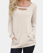 Load image into Gallery viewer, Cream colored long sleeve top

