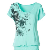 Load image into Gallery viewer, Short sleeve top with pattern &amp; sequins
