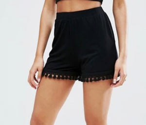 Shorts with tassels