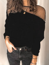 Load image into Gallery viewer, Off one shoulder with mesh insert top
