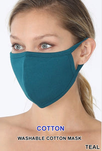 Solid colour cotton masks.