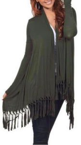 Cardigan with tassels