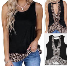 Load image into Gallery viewer, Sleeveless leopard print top with cut out back
