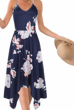 Load image into Gallery viewer, Floral dress with irregular hem
