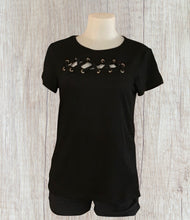 Load image into Gallery viewer, Tee with horizontal lace up detail
