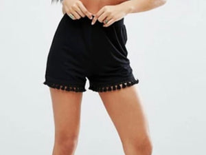 Shorts with tassels