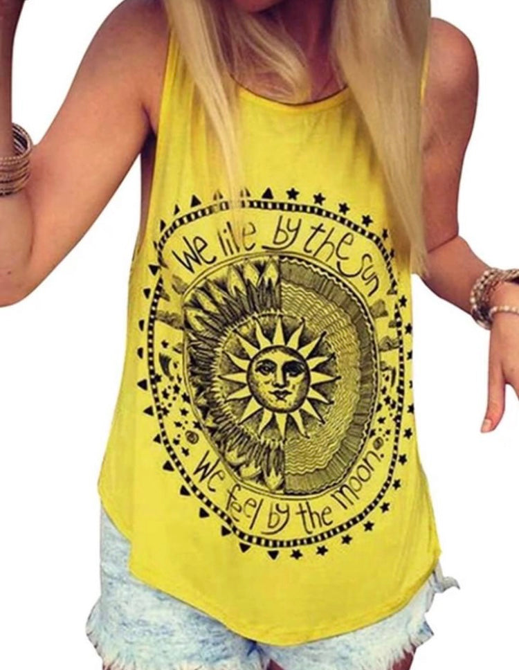 Tank top with sun
