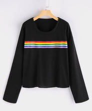 Load image into Gallery viewer, Cropped rainbow sweater

