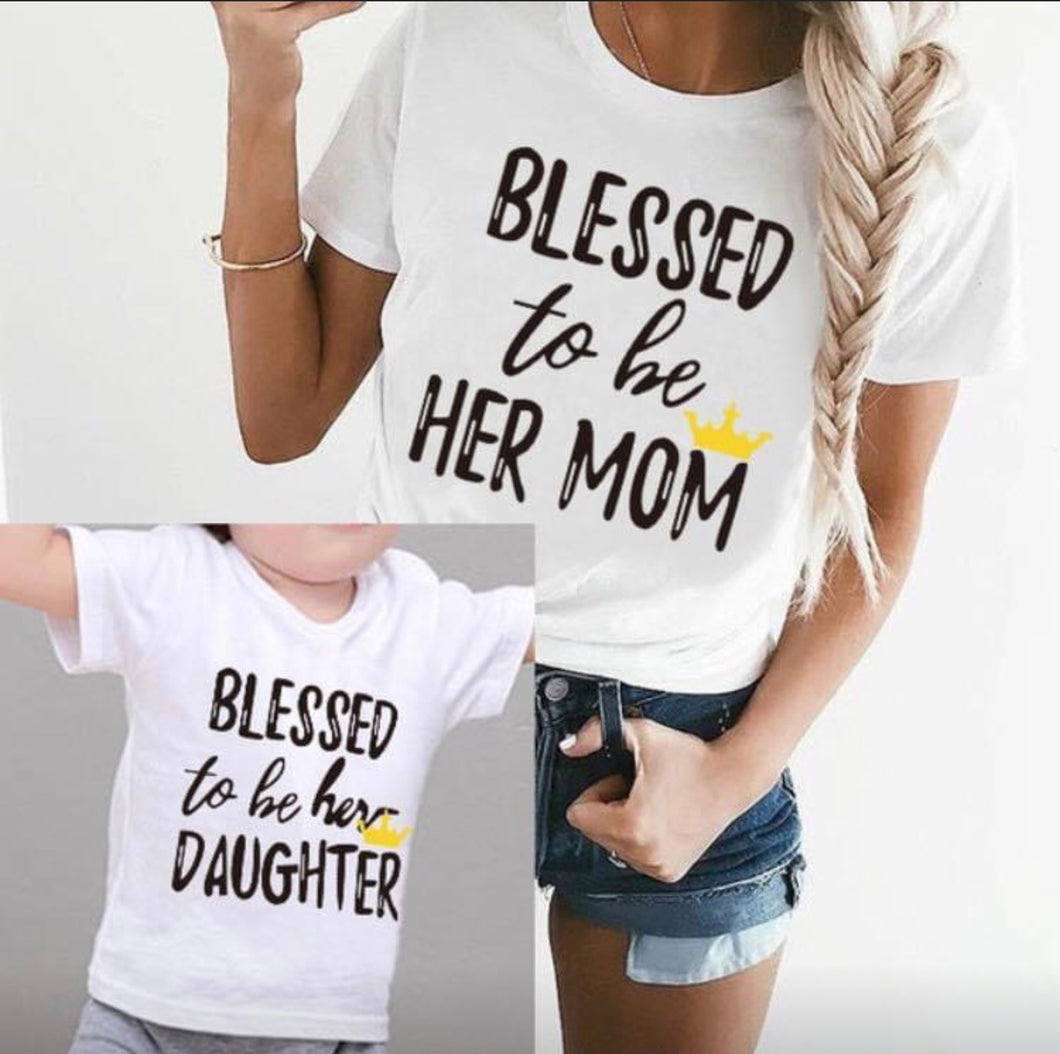 Mom & Me Blessed T-shirts