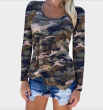 Load image into Gallery viewer, Lightweight camouflage long sleeve top
