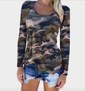 Lightweight camouflage long sleeve top