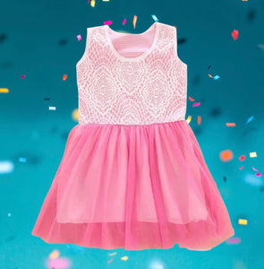 Girls lace vest summer dress