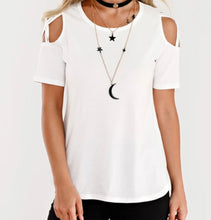 Load image into Gallery viewer, Short sleeve top with criss cross sleeve

