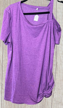Load image into Gallery viewer, One strap t-shirt with twisted hem
