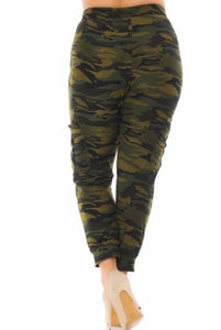 Plus size cargo joggers