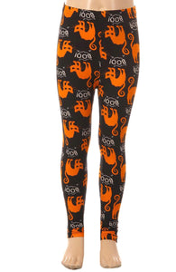 Kids kitty cat Halloween leggings