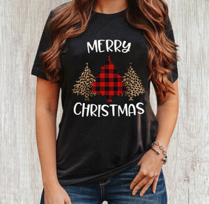 Black Merry Christmas tee