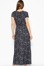 Load image into Gallery viewer, Short sleeve animal print maxi dress
