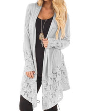 Load image into Gallery viewer, Lightweight cardigan with lace
