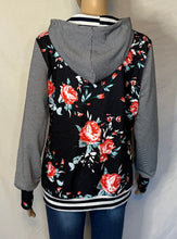 Load image into Gallery viewer, Floral striped hoodies
