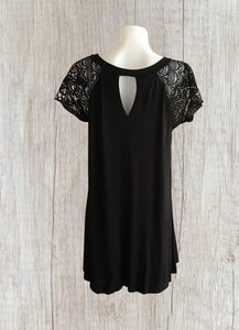 Black dress with cut out design