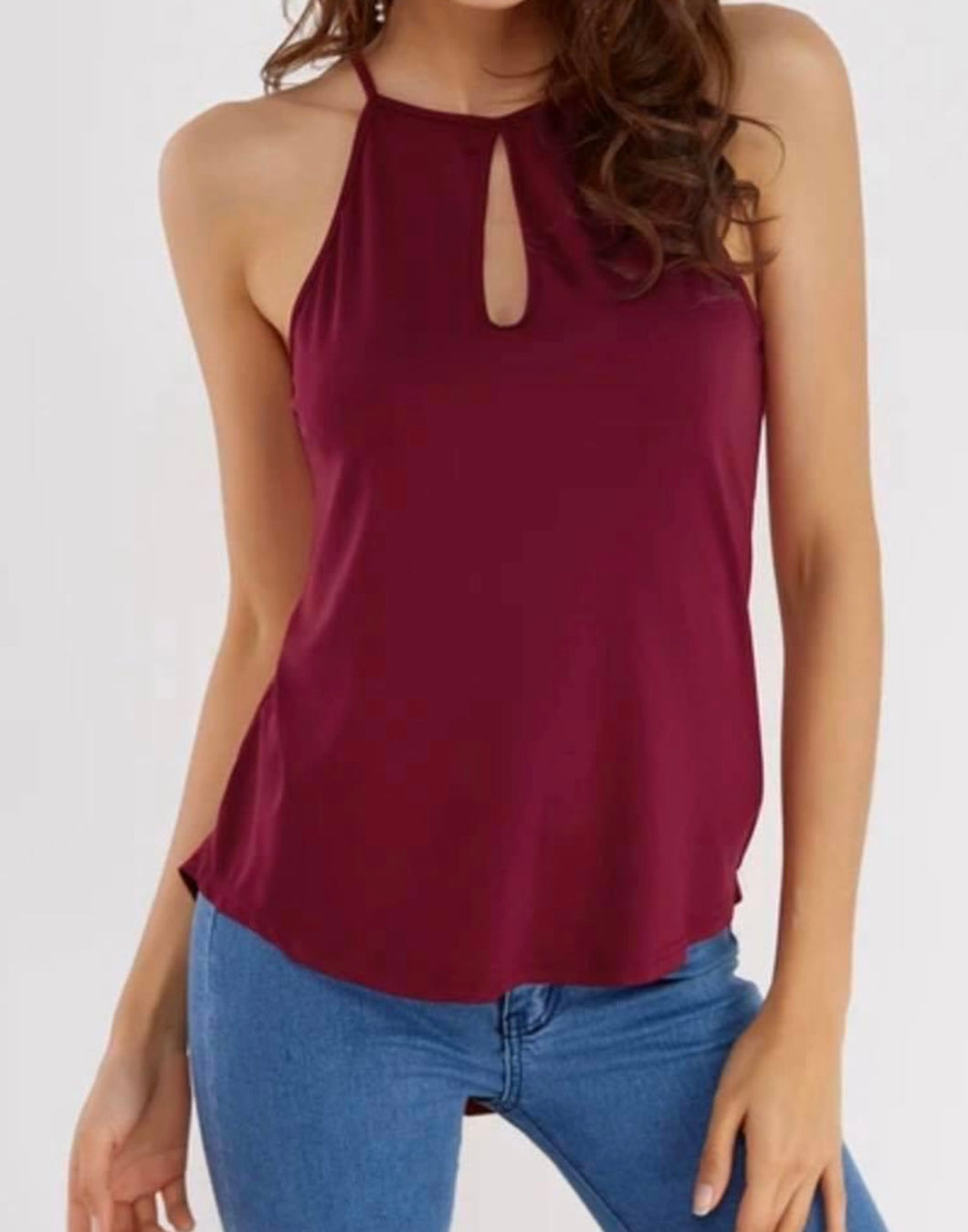 Cami tank top with cut out design