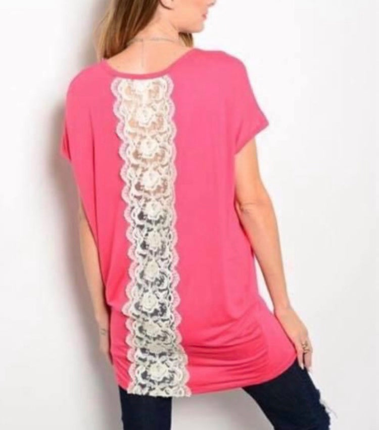 Tunic top with crochet back