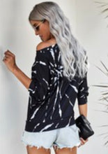 Load image into Gallery viewer, Black tie-dye pullover
