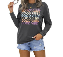 Load image into Gallery viewer, Good Vibes grey sweatshirt
