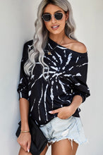 Load image into Gallery viewer, Black tie-dye pullover
