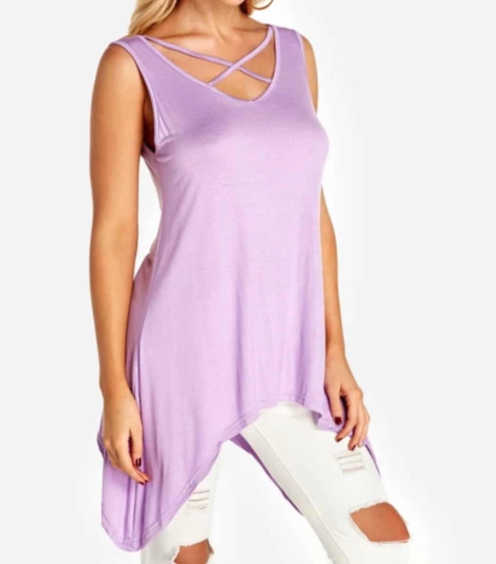 Criss cross tank top