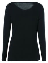 Load image into Gallery viewer, Lightweight colorblock top with cowl neck
