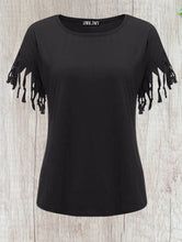 Load image into Gallery viewer, Short sleeve tee with tassels
