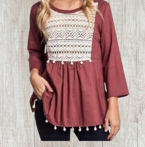 Top with 3/4 sleeve
