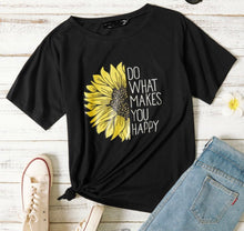Load image into Gallery viewer, Do What Makes You Happy black tee
