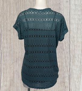 Short sleeve crochet tee (Tank top not included)