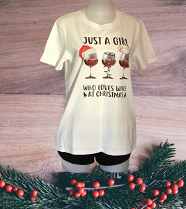 White Xmas tee