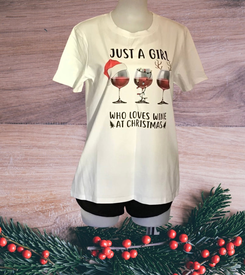 White Xmas tee
