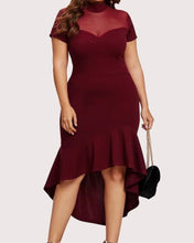 Load image into Gallery viewer, Plus size mesh insert dress
