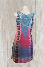Load image into Gallery viewer, Multi coloured tie dye dress with crochet back
