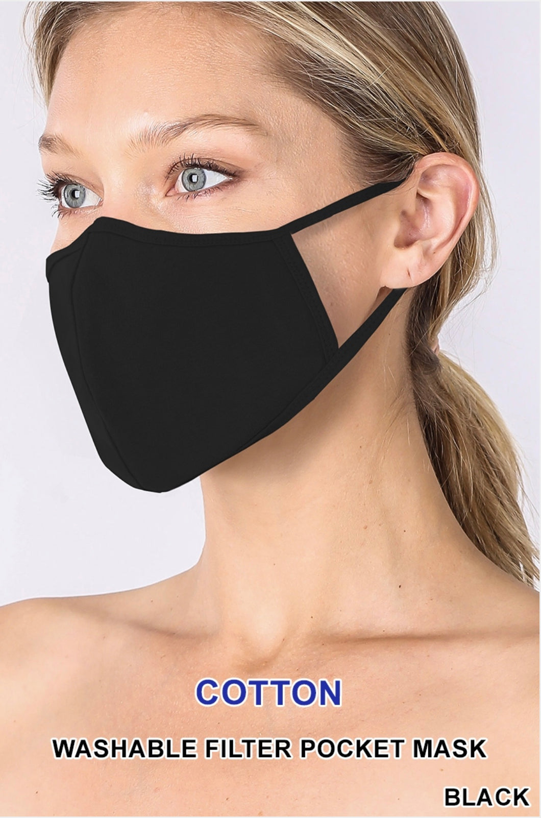 Washable black mask