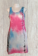 Load image into Gallery viewer, Multi coloured tie dye dress with crochet back
