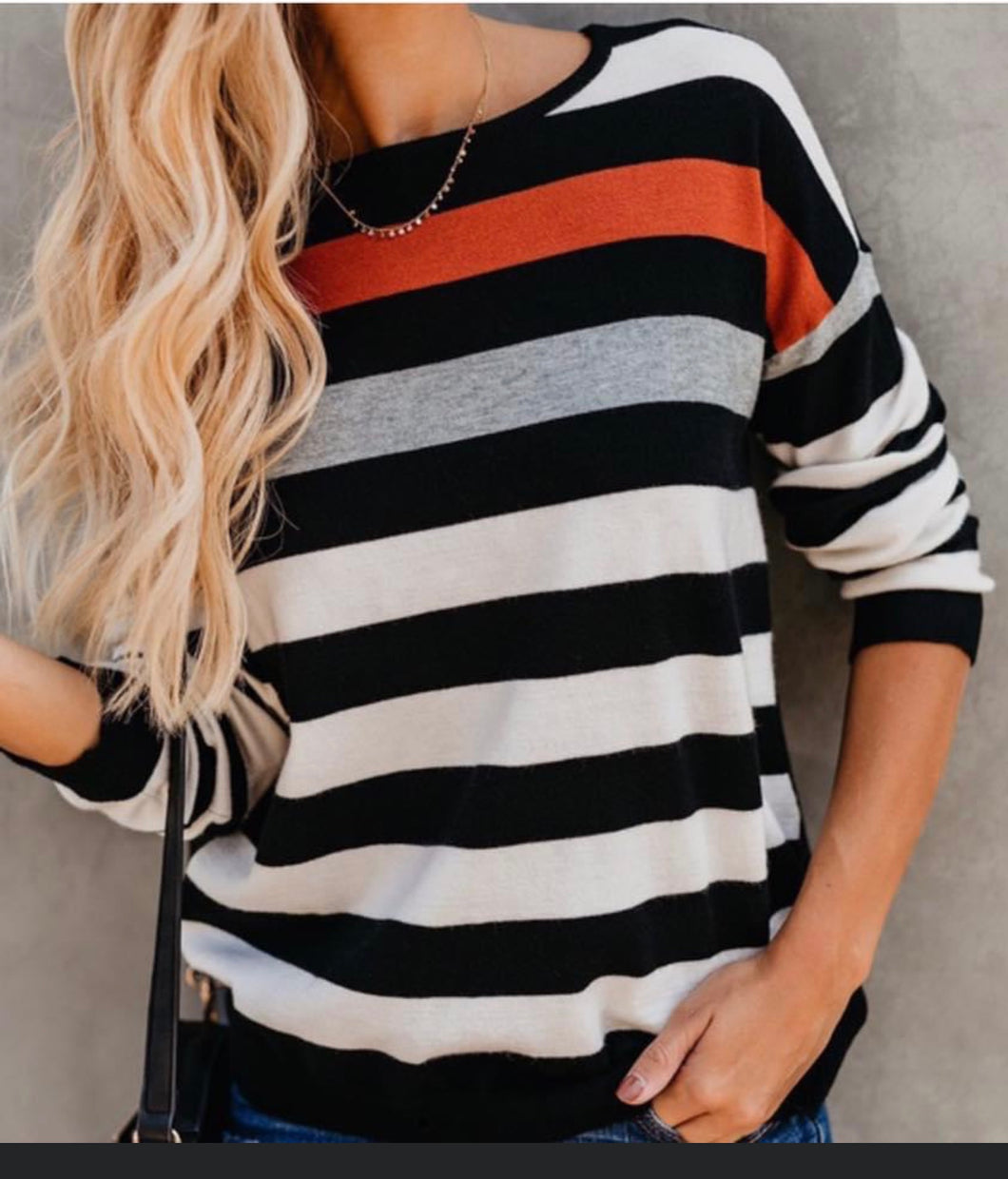 Striped multi coloured sweater