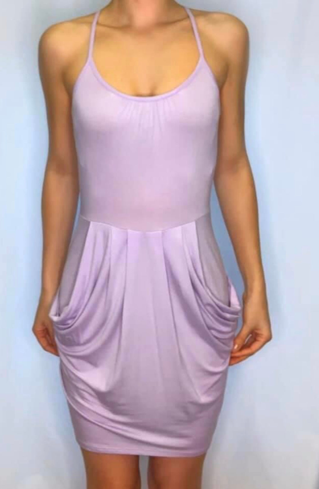Soft stretchy dress with pockets
