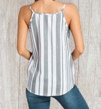 Load image into Gallery viewer, Crossover striped tank top
