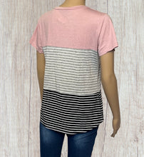 Load image into Gallery viewer, Pink striped soft tee
