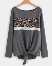 Load image into Gallery viewer, Grey leopard print sweater
