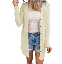 Load image into Gallery viewer, Solid color button up lightweight cardigan
