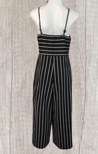 Load image into Gallery viewer, Black/white striped jumpsuit
